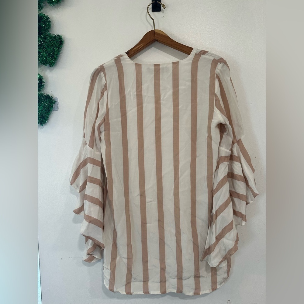 House of Harlow 1960 x Revolve Tallulah White Pink Ruffle Striped Dress Women XS - Picture 7 of 9